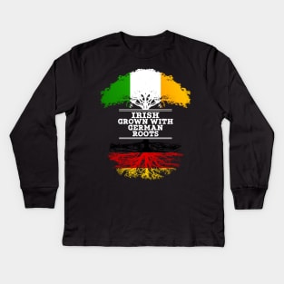Irish Grown With German Roots - Gift for German With Roots From Germany Kids Long Sleeve T-Shirt